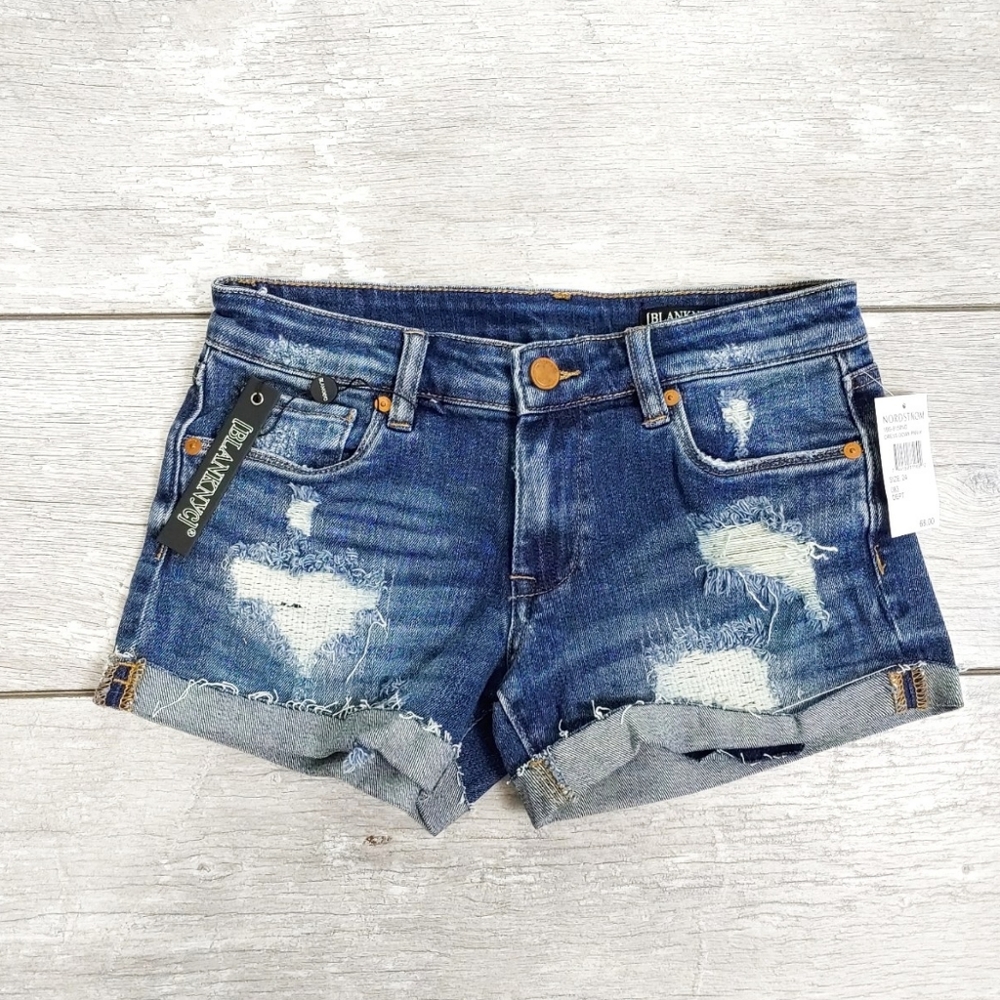 NWT-BLANK NYC DRESS DOWN PARTY DISTRESSED SHORTS - Picture 4 of 8